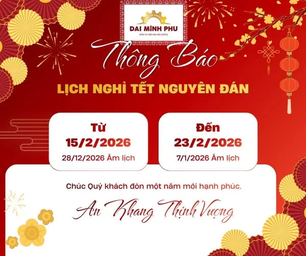 Thông báo lịch nghỉ Tết Nguyên đán 2026